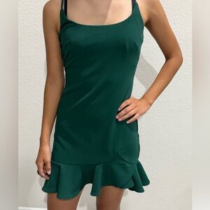 Forest Green Mini Dress